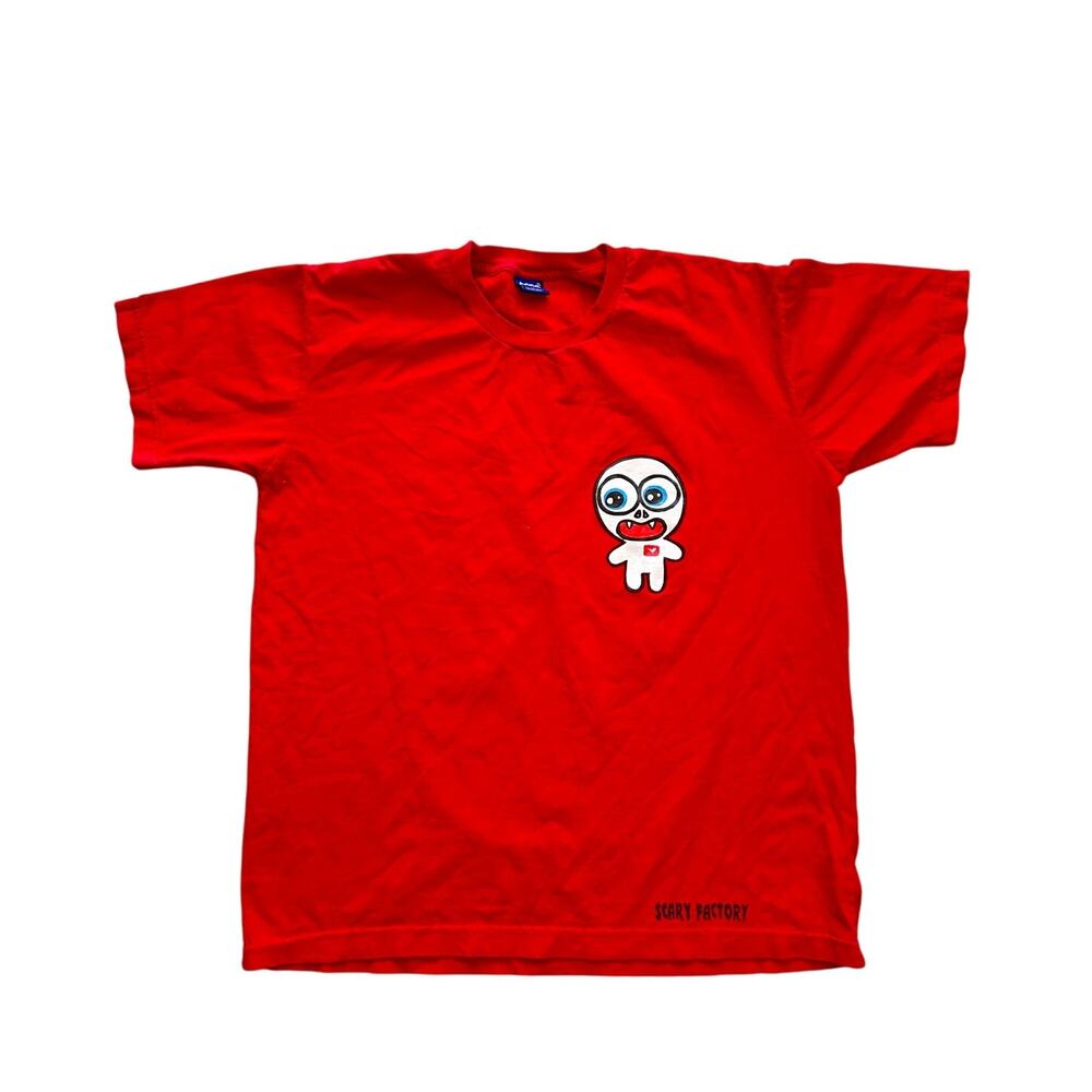 Anna Scary Factory Red Unisex Creative Cartoon T-Shirt, M/L - Picture 2 of 5